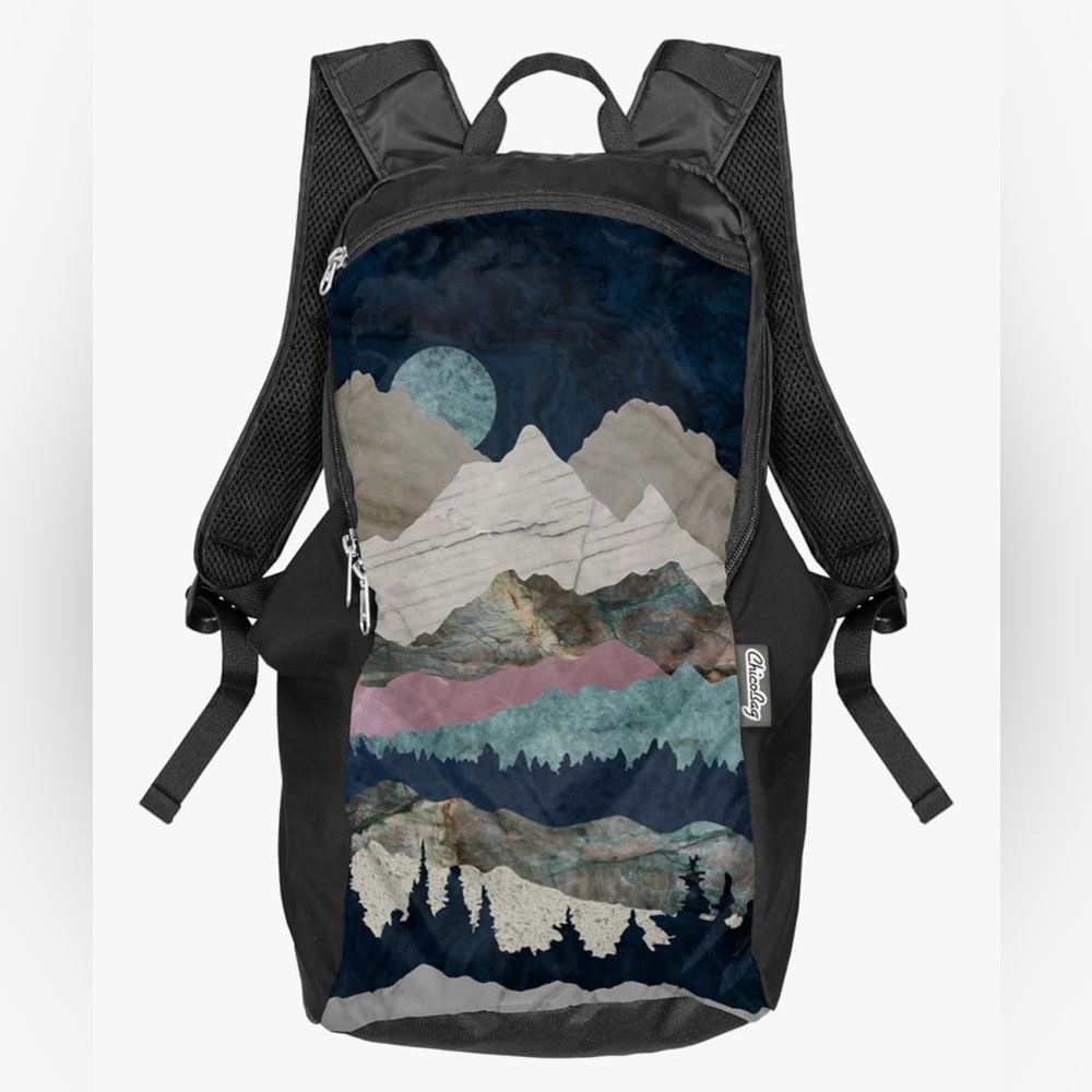 Chicobag Backpack Travel Packable Mountain Print Design